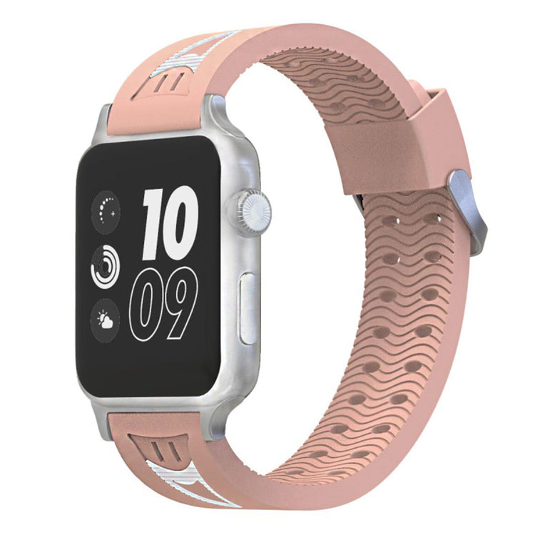 Fremragende Apple Watch Series 4 44mm Silikone Rem - Pink#serie_5