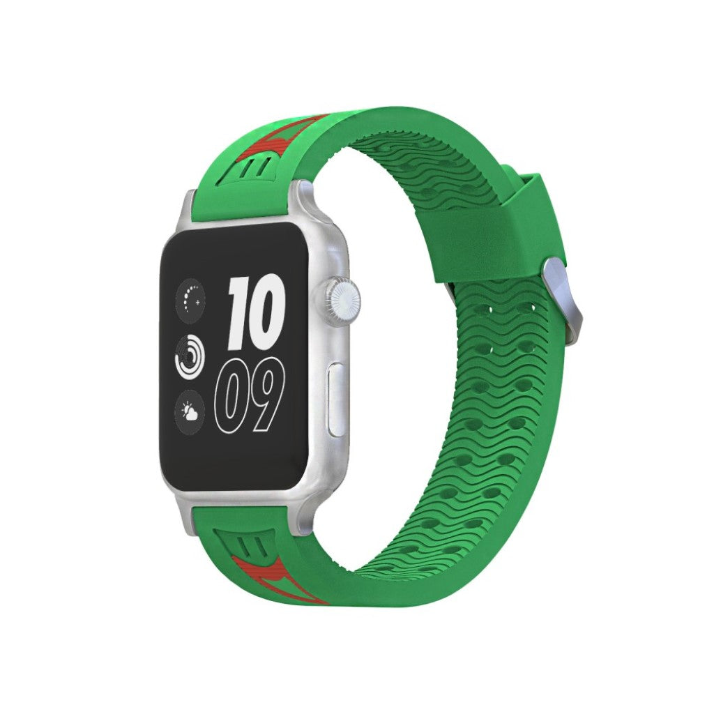 Fremragende Apple Watch Series 4 44mm Silikone Rem - Grøn#serie_6