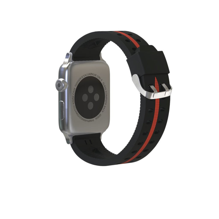 Fremragende Apple Watch Series 4 44mm Silikone Rem - Rød#serie_7