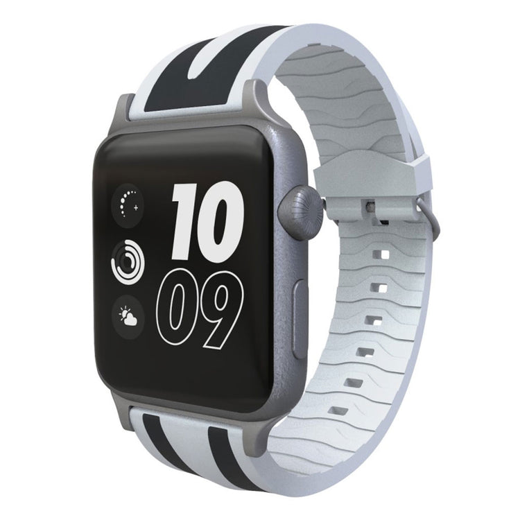 Super fantastisk Apple Watch Series 4 44mm Silikone Rem - Sølv#serie_3