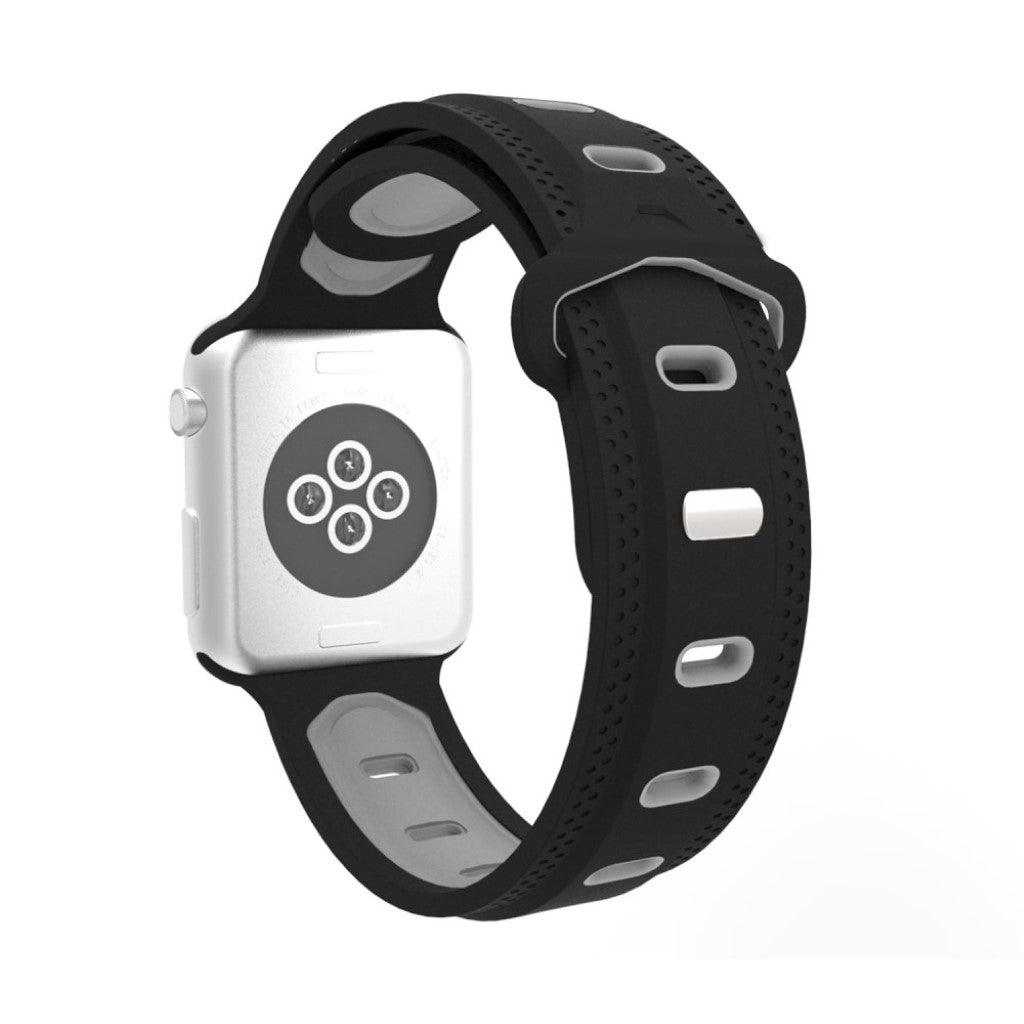 Helt vildt fint Apple Watch Series 4 44mm Silikone Rem - Sort#serie_1
