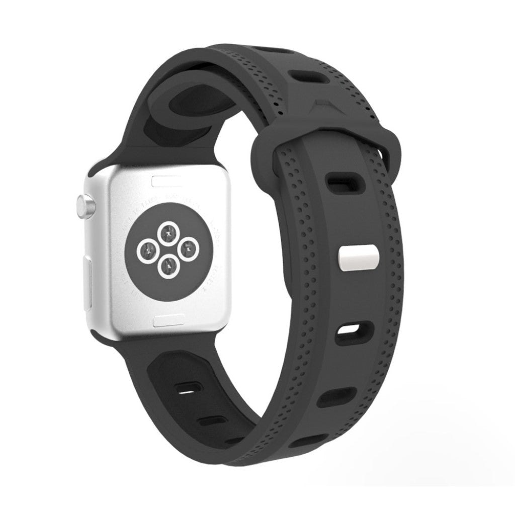 Helt vildt fint Apple Watch Series 4 44mm Silikone Rem - Sort#serie_2