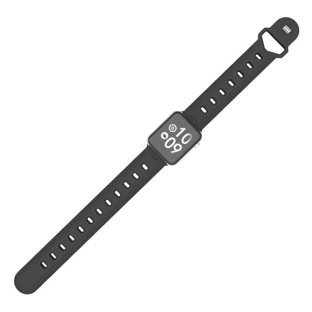 Helt vildt fint Apple Watch Series 4 44mm Silikone Rem - Sort#serie_2
