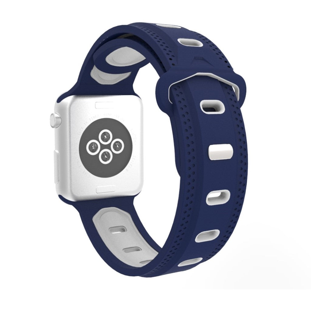 Helt vildt fint Apple Watch Series 4 44mm Silikone Rem - Blå#serie_4