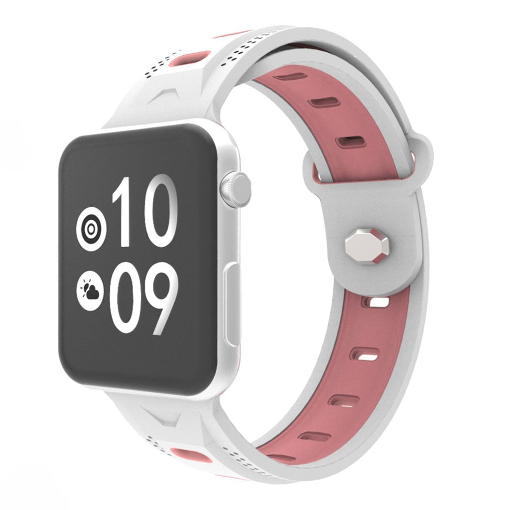 Helt vildt fint Apple Watch Series 4 44mm Silikone Rem - Pink#serie_5