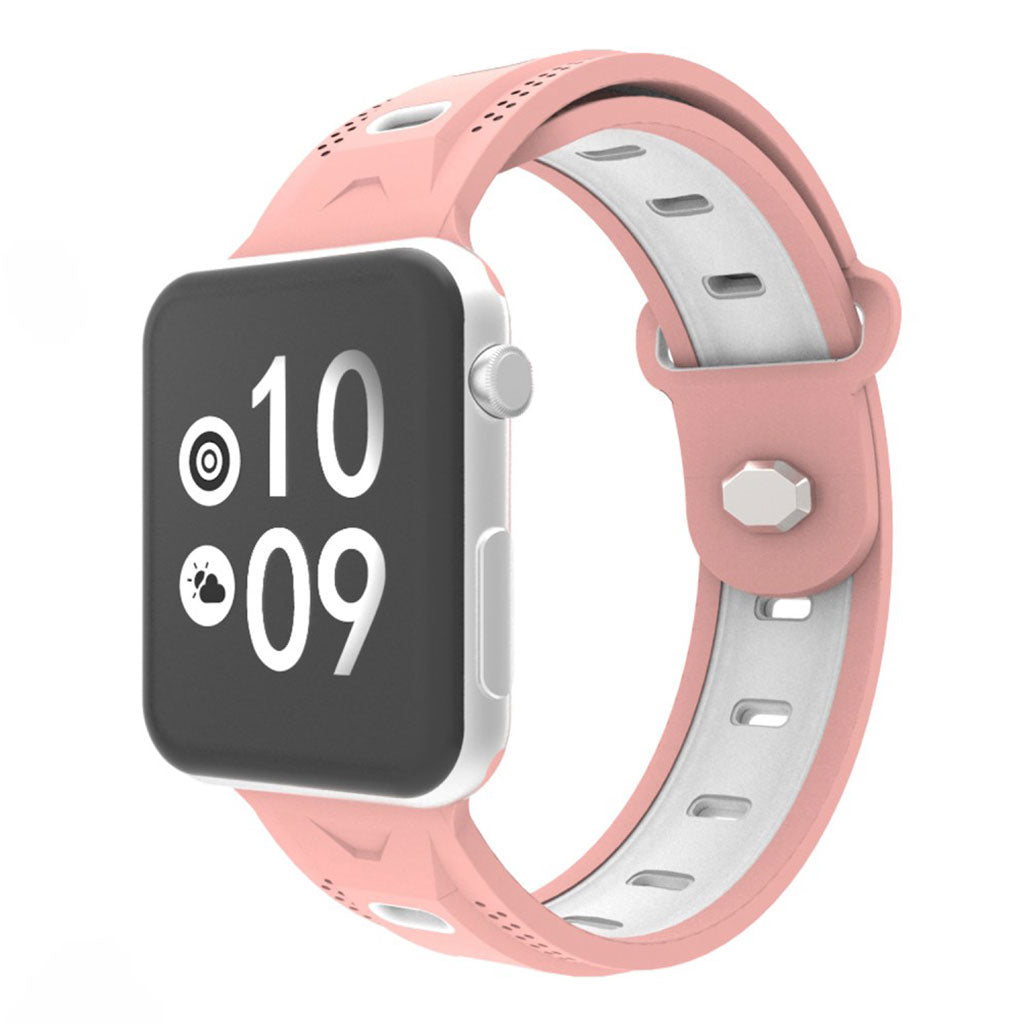 Helt vildt fint Apple Watch Series 4 44mm Silikone Rem - Pink#serie_6