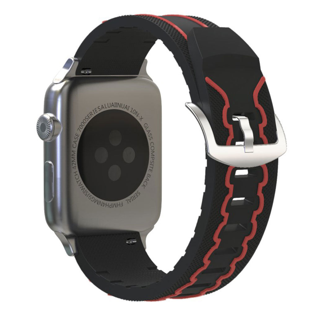 Meget cool Apple Watch Series 4 44mm Silikone Rem - Rød#serie_2