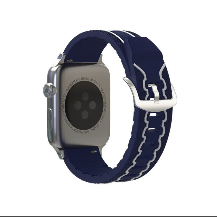 Meget cool Apple Watch Series 4 44mm Silikone Rem - Blå#serie_8