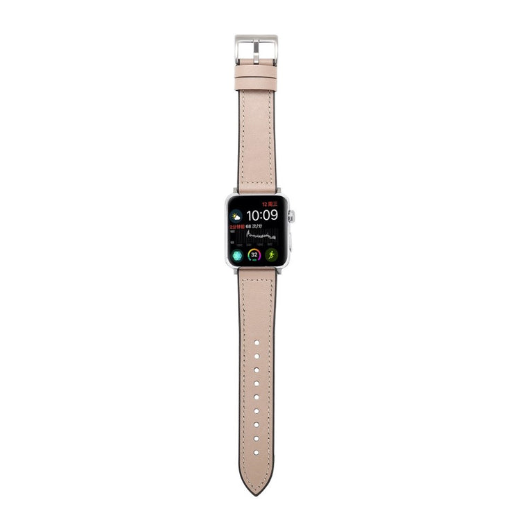 Fed Apple Watch Series 4 44mm Kunstlæder og Silikone Rem - Sølv#serie_2