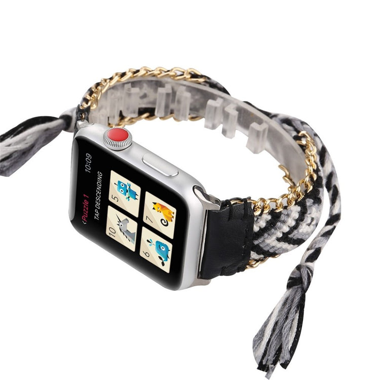 Helt vildt fed Apple Watch Series 4 44mm Nylon Rem - Sort#serie_4