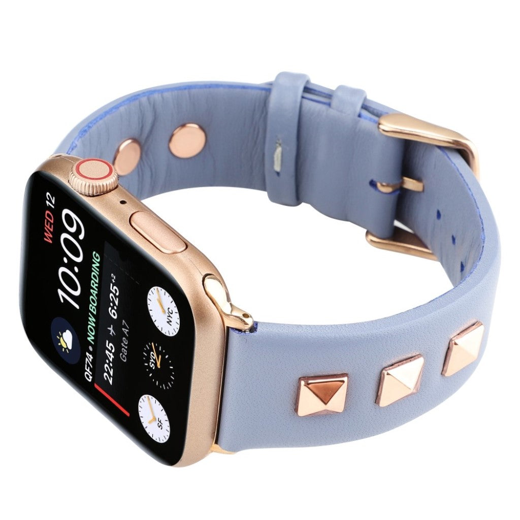 Rigtigt pænt Apple Watch Series 4 44mm Ægte læder Rem - Lilla#serie_5