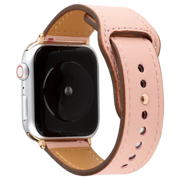 Udsøgt Apple Watch Series 4 44mm Ægte læder Rem - Pink#serie_1