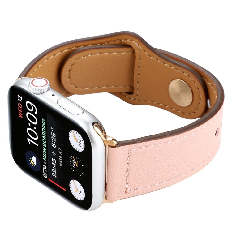Udsøgt Apple Watch Series 4 44mm Ægte læder Rem - Pink#serie_1
