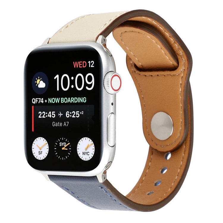 Udsøgt Apple Watch Series 4 44mm Ægte læder Rem - Beige#serie_3