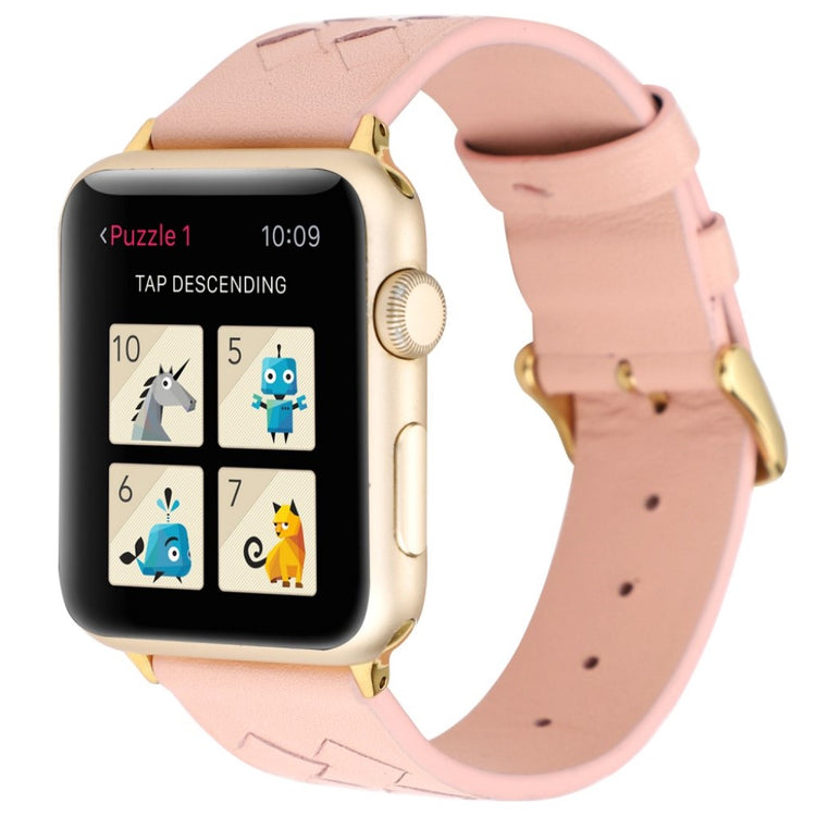 Vildt fantastisk Apple Watch Series 4 44mm Ægte læder Rem - Pink#serie_3