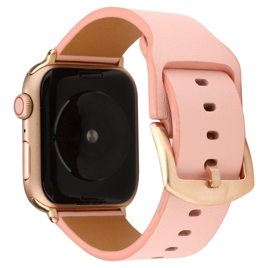 Super elegant Apple Watch Series 4 44mm Ægte læder Rem - Pink#serie_1