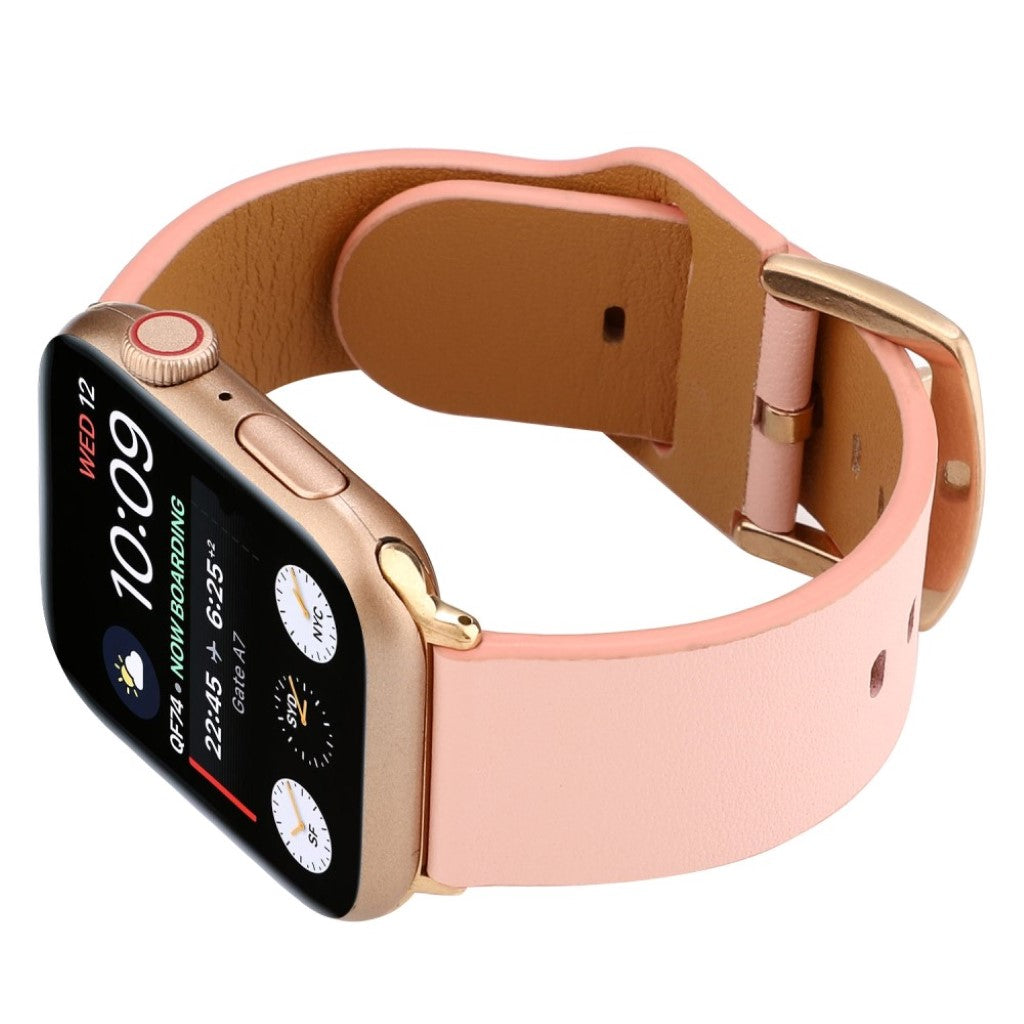 Super elegant Apple Watch Series 4 44mm Ægte læder Rem - Pink#serie_1