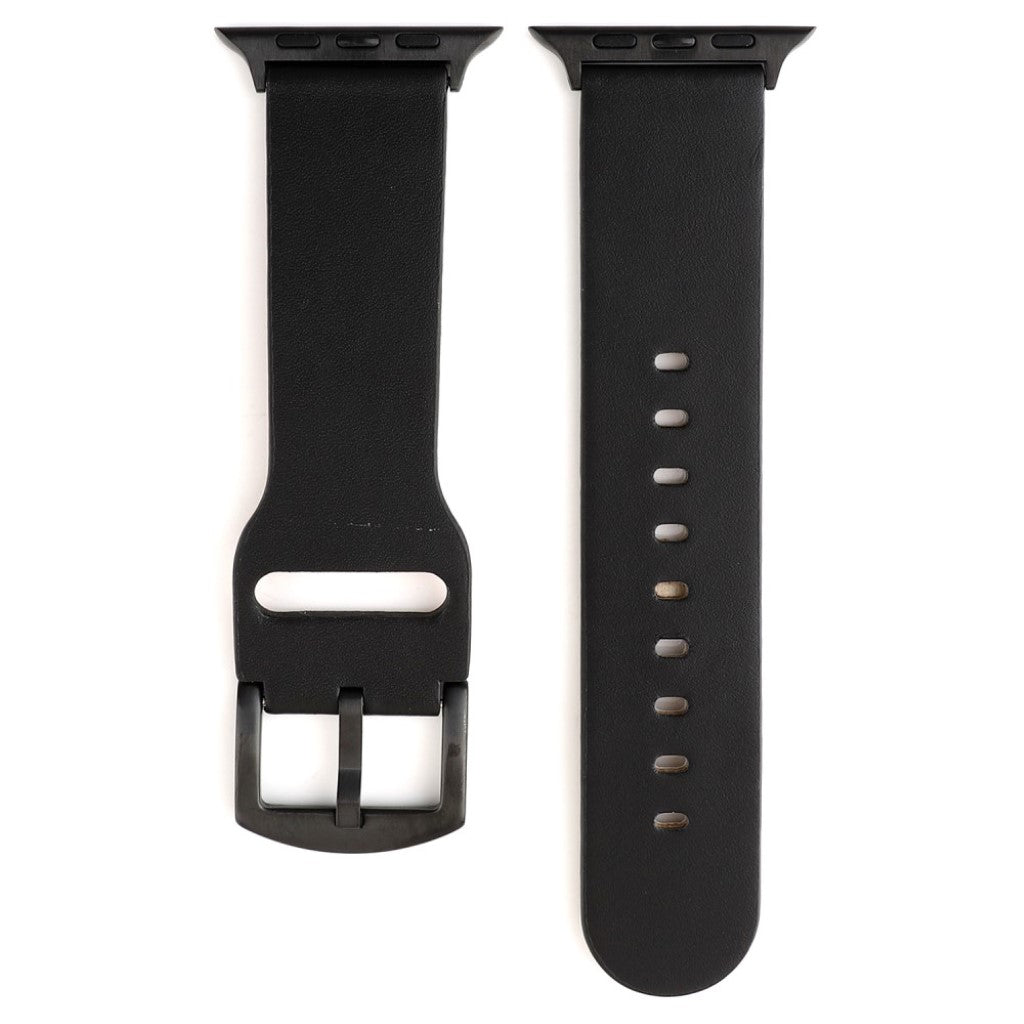 Super elegant Apple Watch Series 4 44mm Ægte læder Rem - Sort#serie_2