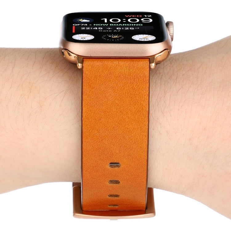 Super elegant Apple Watch Series 4 44mm Ægte læder Rem - Brun#serie_3