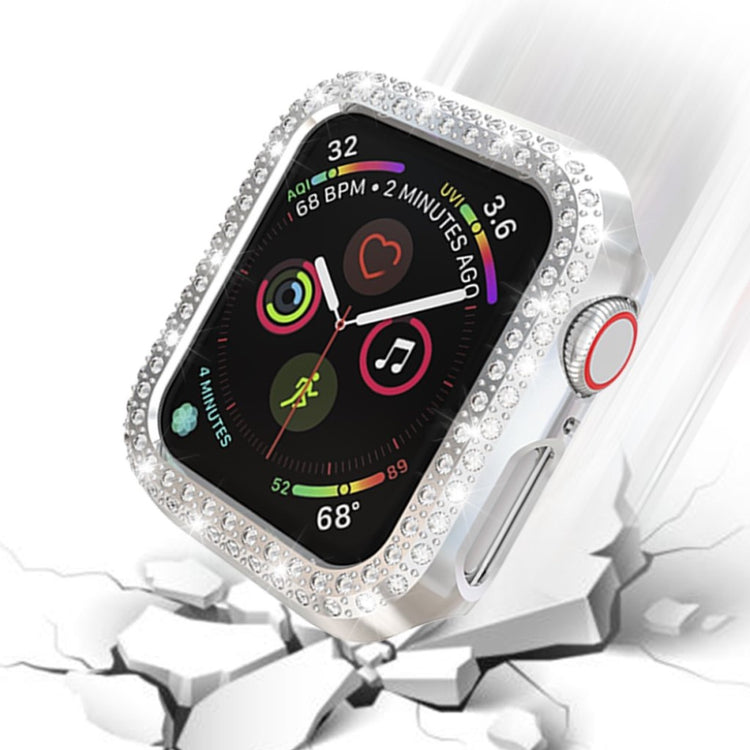 Vildt Godt Apple Watch Series 4 44mm Plastik og Rhinsten Cover - Sølv#serie_2