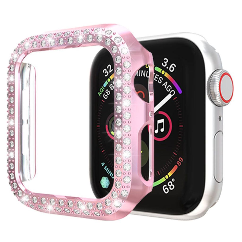 Vildt Godt Apple Watch Series 4 44mm Plastik og Rhinsten Cover - Pink#serie_3