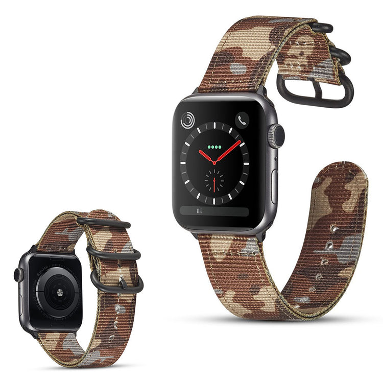 Kønt Apple Watch Series 4 44mm / Apple Watch 44mm Nylon Rem - Brun#serie_5