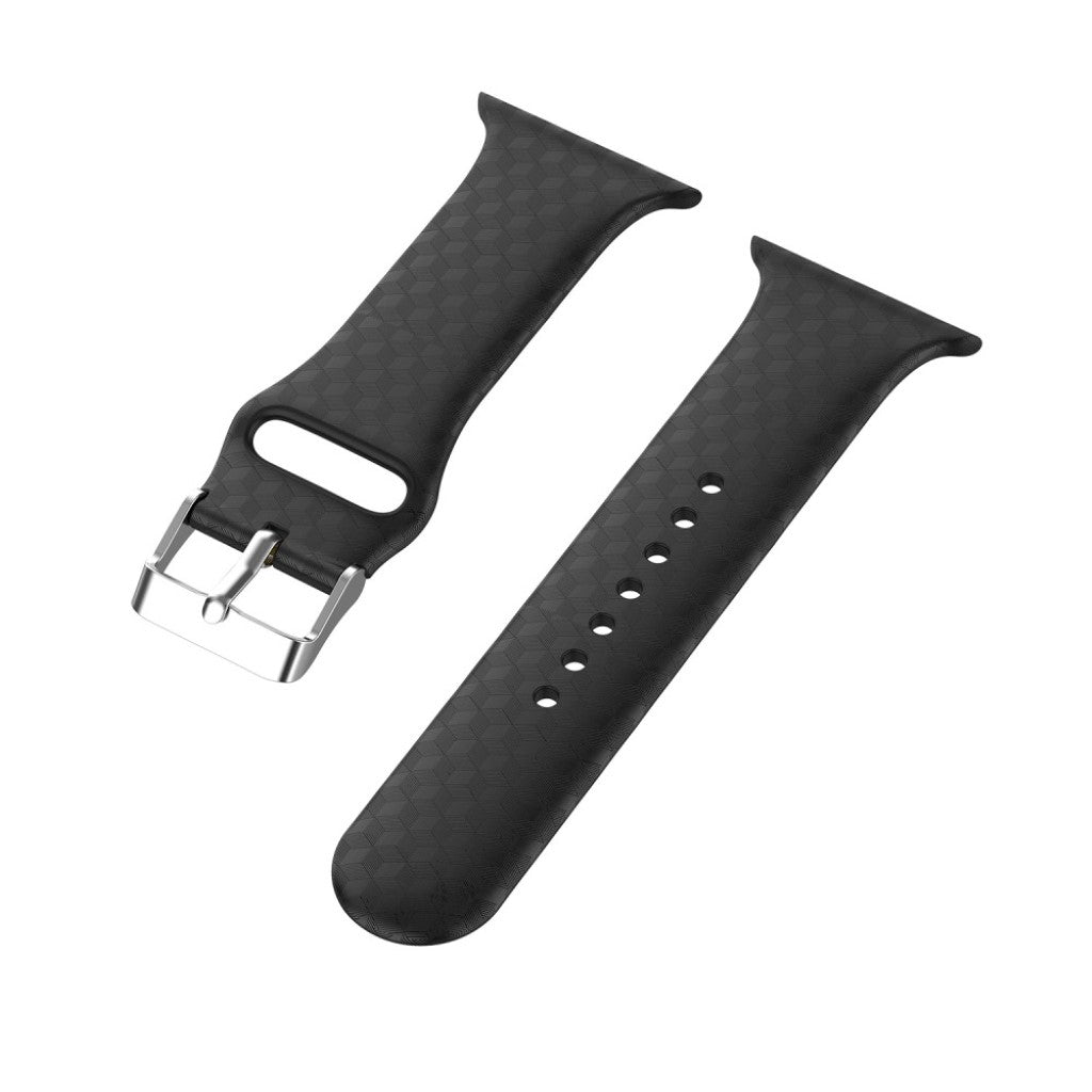 Holdbart Apple Watch Series 5 40mm Silikone Rem - Sort#serie_1