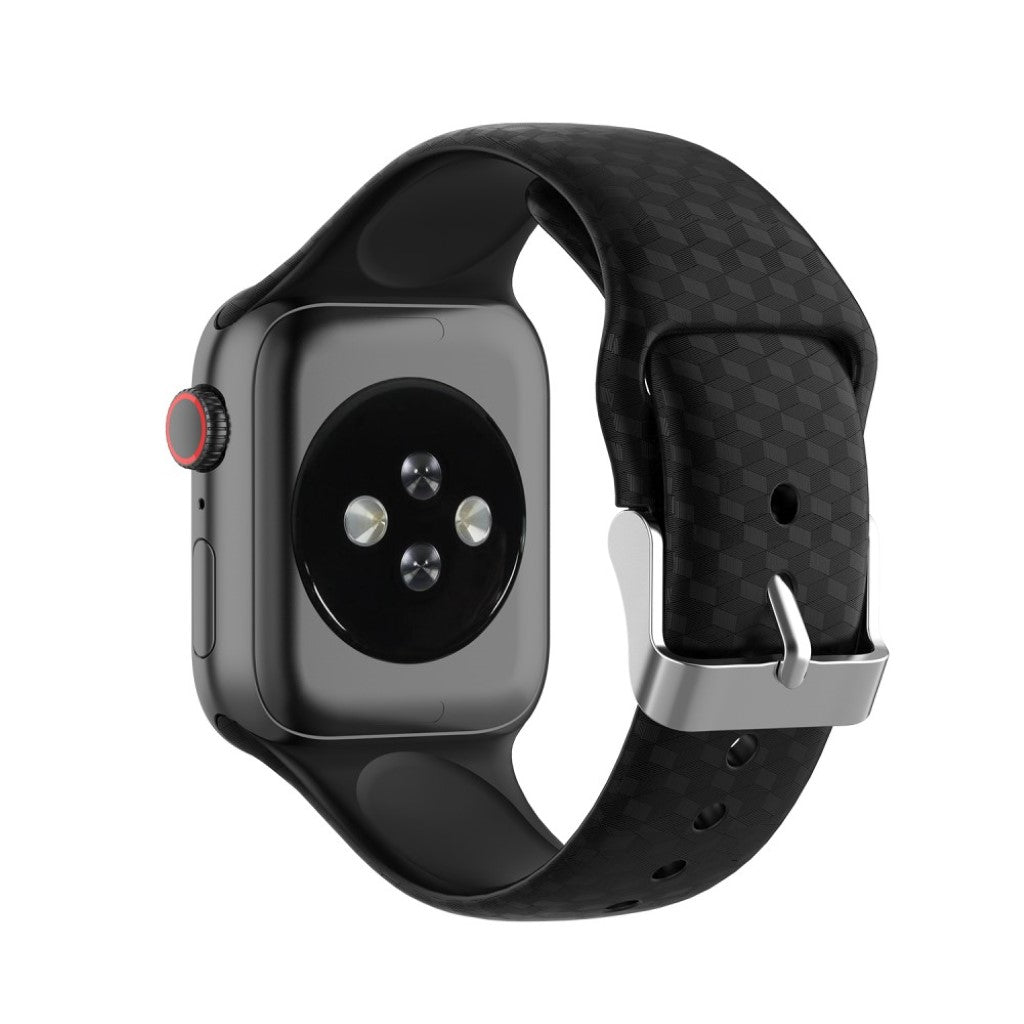 Holdbart Apple Watch Series 5 40mm Silikone Rem - Sort#serie_1
