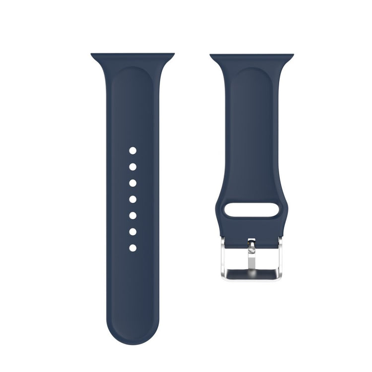 Holdbart Apple Watch Series 5 40mm Silikone Rem - Blå#serie_8
