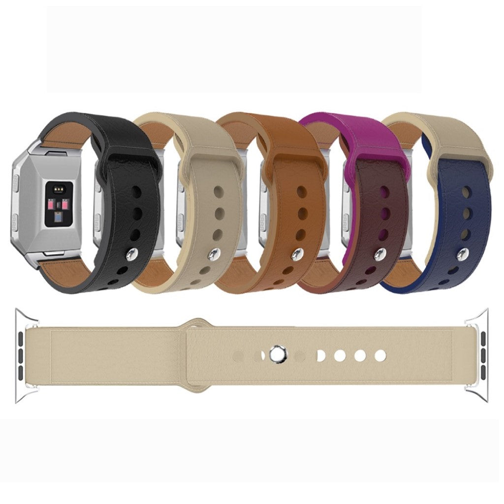 Rigtigt holdbart Apple Watch Series 5 40mm Ægte læder Rem - Brun#serie_4