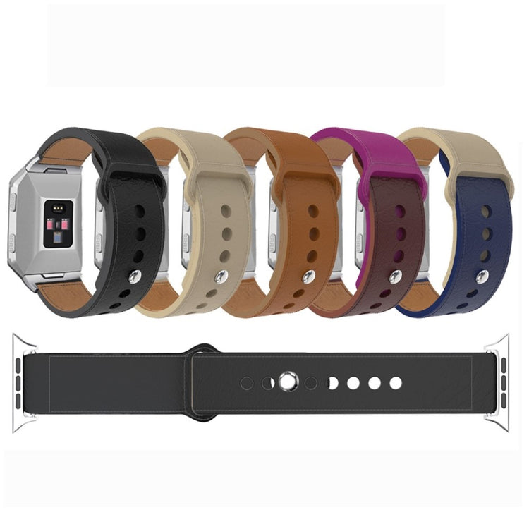 Rigtigt holdbart Apple Watch Series 5 40mm Ægte læder Rem - Sort#serie_5