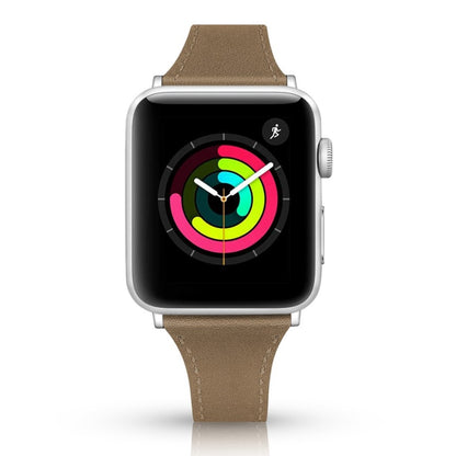 Rigtigt skøn Apple Watch Series 5 40mm Ægte læder Rem - Brun#serie_4