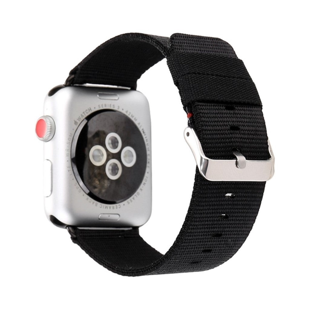 Rigtigt fed Apple Watch Series 5 40mm Nylon Rem - Sort#serie_1
