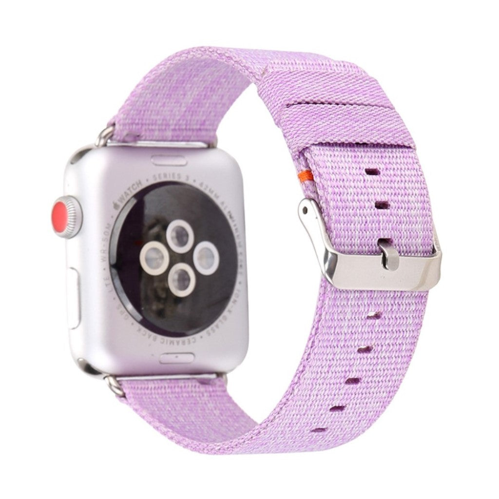 Rigtigt fed Apple Watch Series 5 40mm Nylon Rem - Lilla#serie_4