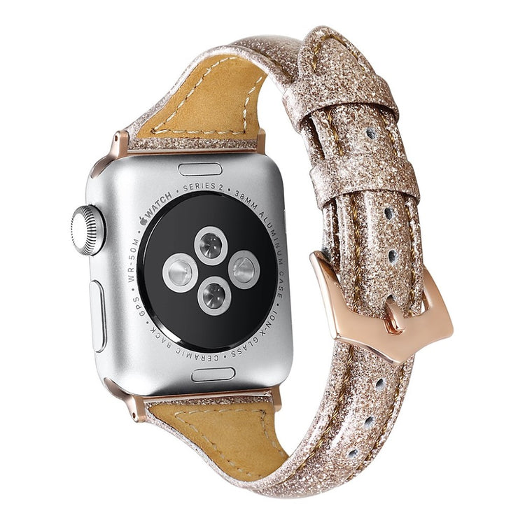 Rigtigt godt Apple Watch Series 5 40mm Ægte læder Rem - Brun#serie_017