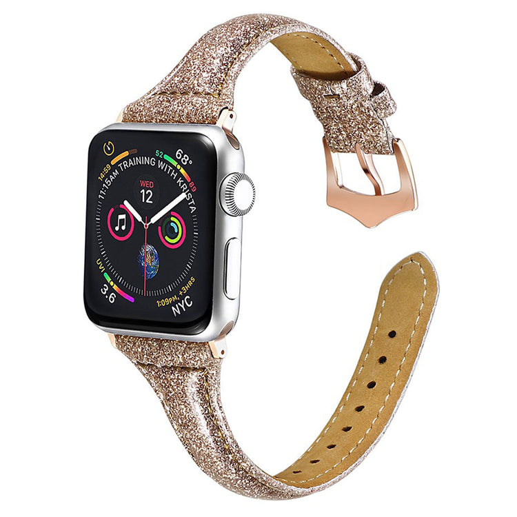Rigtigt godt Apple Watch Series 5 40mm Ægte læder Rem - Brun#serie_017