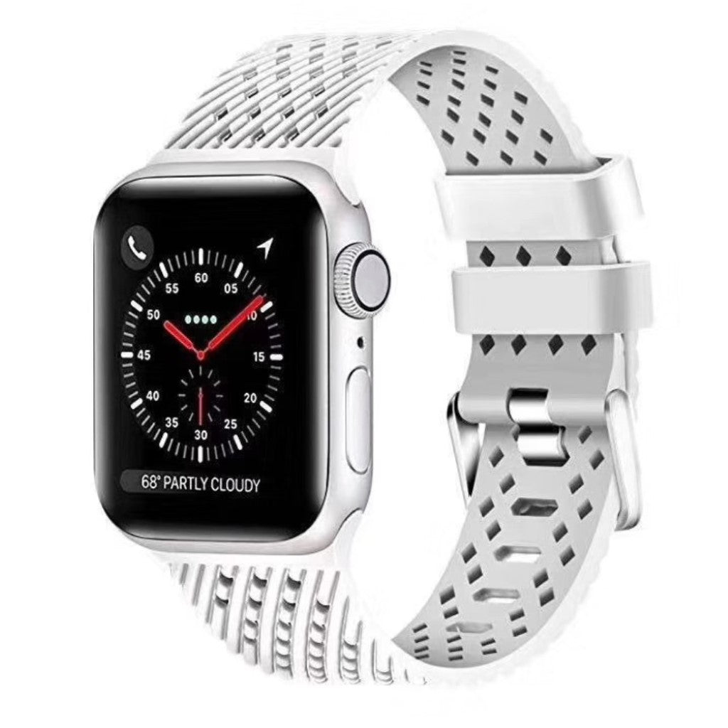 Vildt skøn Apple Watch Series 5 40mm Silikone Rem - Hvid#serie_1