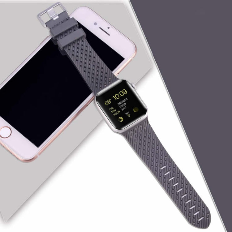 Vildt skøn Apple Watch Series 5 40mm Silikone Rem - Sølv#serie_10