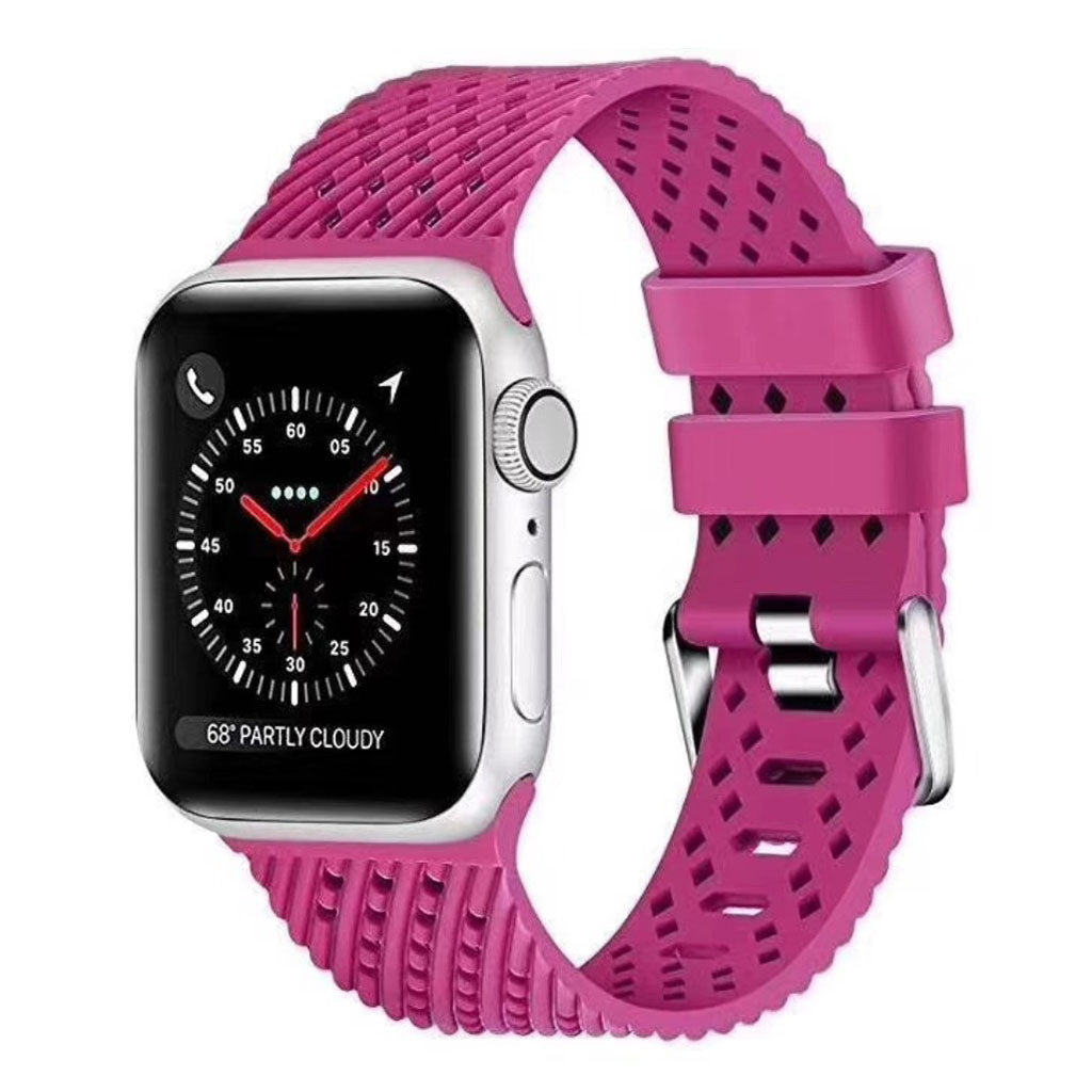 Vildt skøn Apple Watch Series 5 40mm Silikone Rem - Pink#serie_3