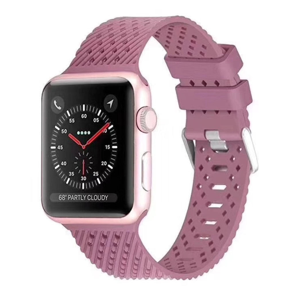 Vildt skøn Apple Watch Series 5 40mm Silikone Rem - Lilla#serie_4
