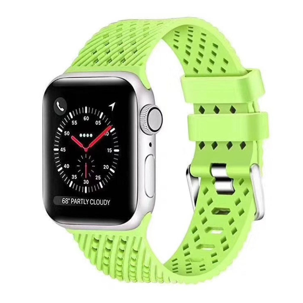 Vildt skøn Apple Watch Series 5 40mm Silikone Rem - Grøn#serie_6