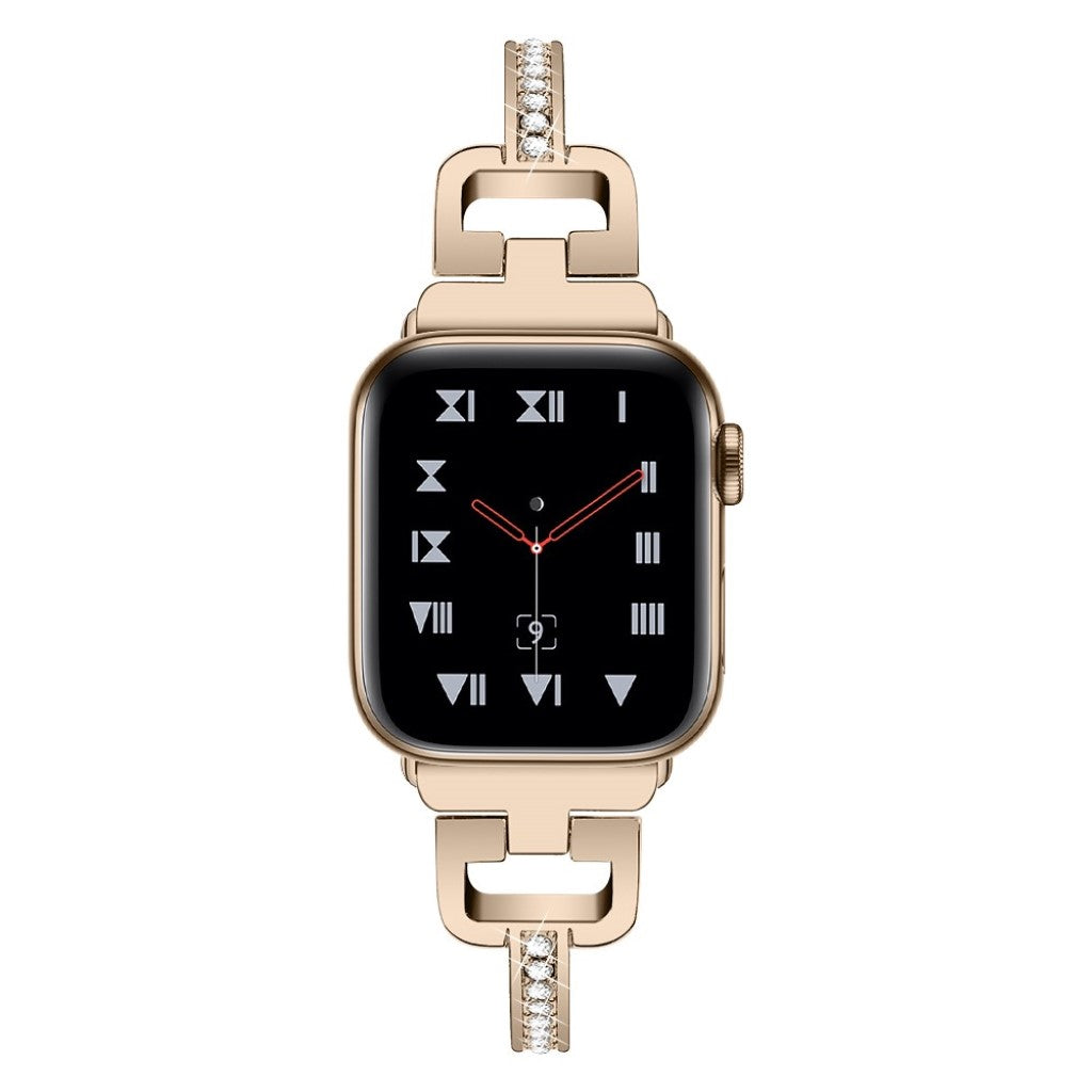 Flot Apple Watch Series 5 40mm Metal og Rhinsten Rem - Guld#serie_1