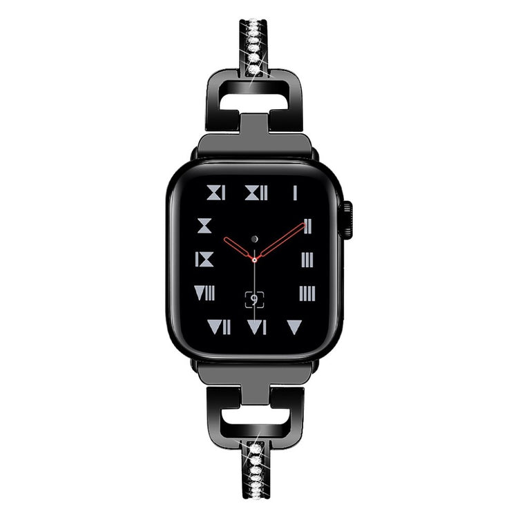 Flot Apple Watch Series 5 40mm Metal og Rhinsten Rem - Sort#serie_2