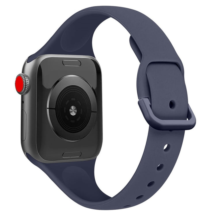 Meget holdbart Apple Watch Series 5 40mm Silikone Rem - Blå#serie_10