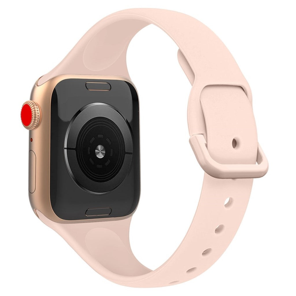 Meget holdbart Apple Watch Series 5 40mm Silikone Rem - Pink#serie_5