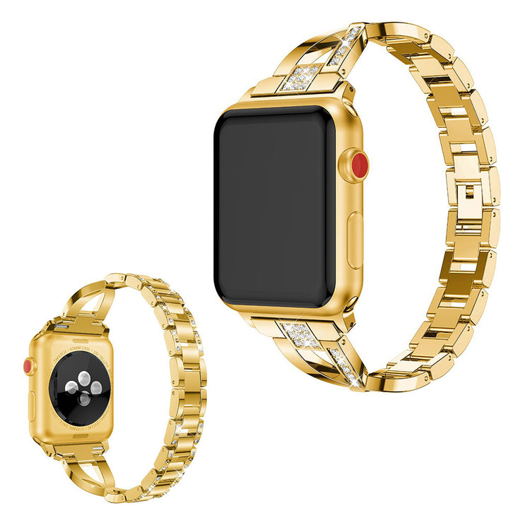 Mega fint Apple Watch Series 5 40mm Metal og Rhinsten Rem - Guld#serie_3