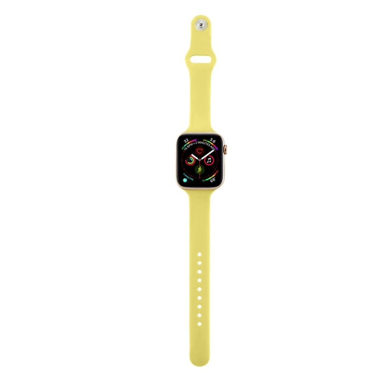 Super flot Apple Watch Series 5 40mm Silikone Rem - Gul#serie_10