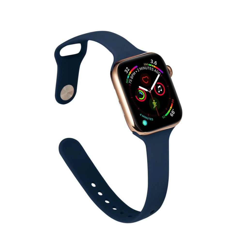 Super flot Apple Watch Series 5 40mm Silikone Rem - Blå#serie_13