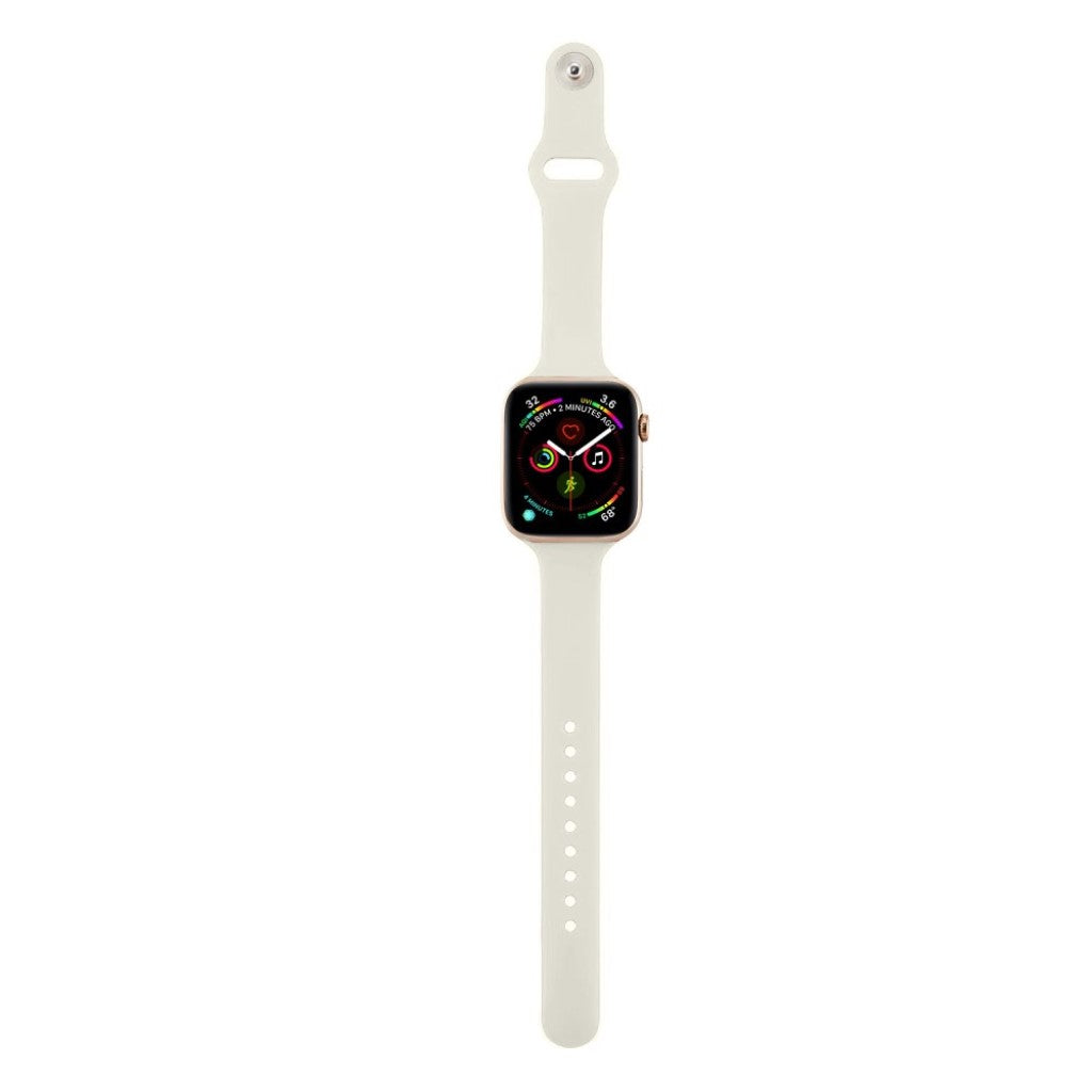 Super flot Apple Watch Series 5 40mm Silikone Rem - Hvid#serie_3
