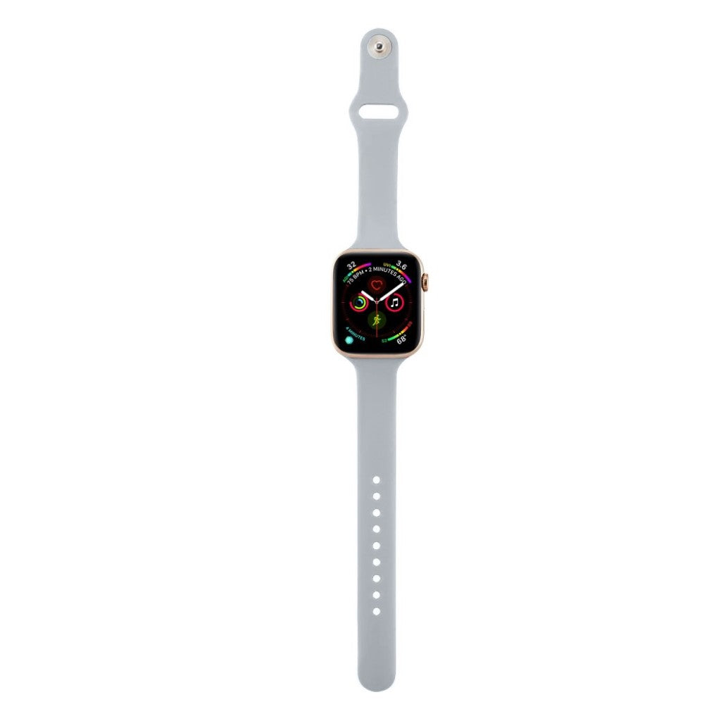 Super flot Apple Watch Series 5 40mm Silikone Rem - Sølv#serie_4